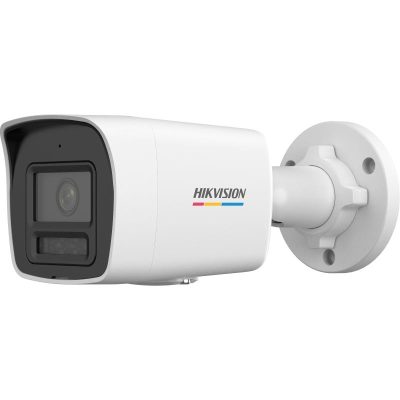 CAMARA IP DE VIGILANCIA HD TIPO BALA HIKVISION DS-2CD1047G2H-LIU 4MP 2.8mm H.265+ DIA Y NOCHE COLORVU HIBRIDA AUDIO PoE IP67 (metal/plástico)