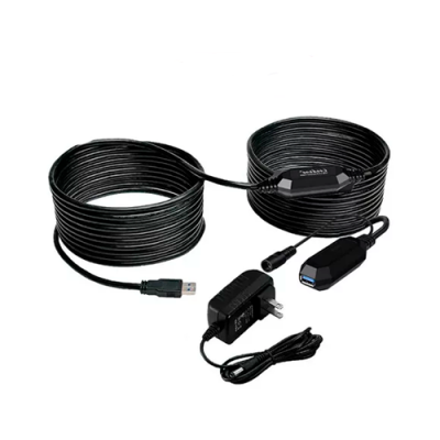 CABLE EXTENSION ACTIVA DELTA USB 3.0 TIPO AA MACHO HEMBRA 10mts + ADAPTADOR 5V 2A.