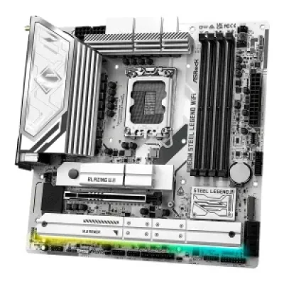 MAINBOARD ASROCK B860M STEEL LEGEND INTEL CORE ULTRA LGA1851, DDR5, WIFI, HDMI, DP, 3M.2 PCIE5.0 MATX