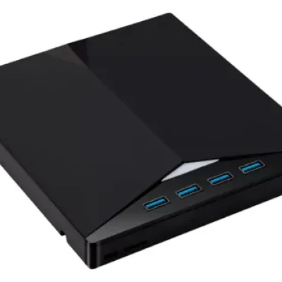 DVD-RW WRITER 24X EXTERNO USB-C + USB 3.0 ULTRA-SLIM + HUB 4 PUERTOS USB + CARD READER