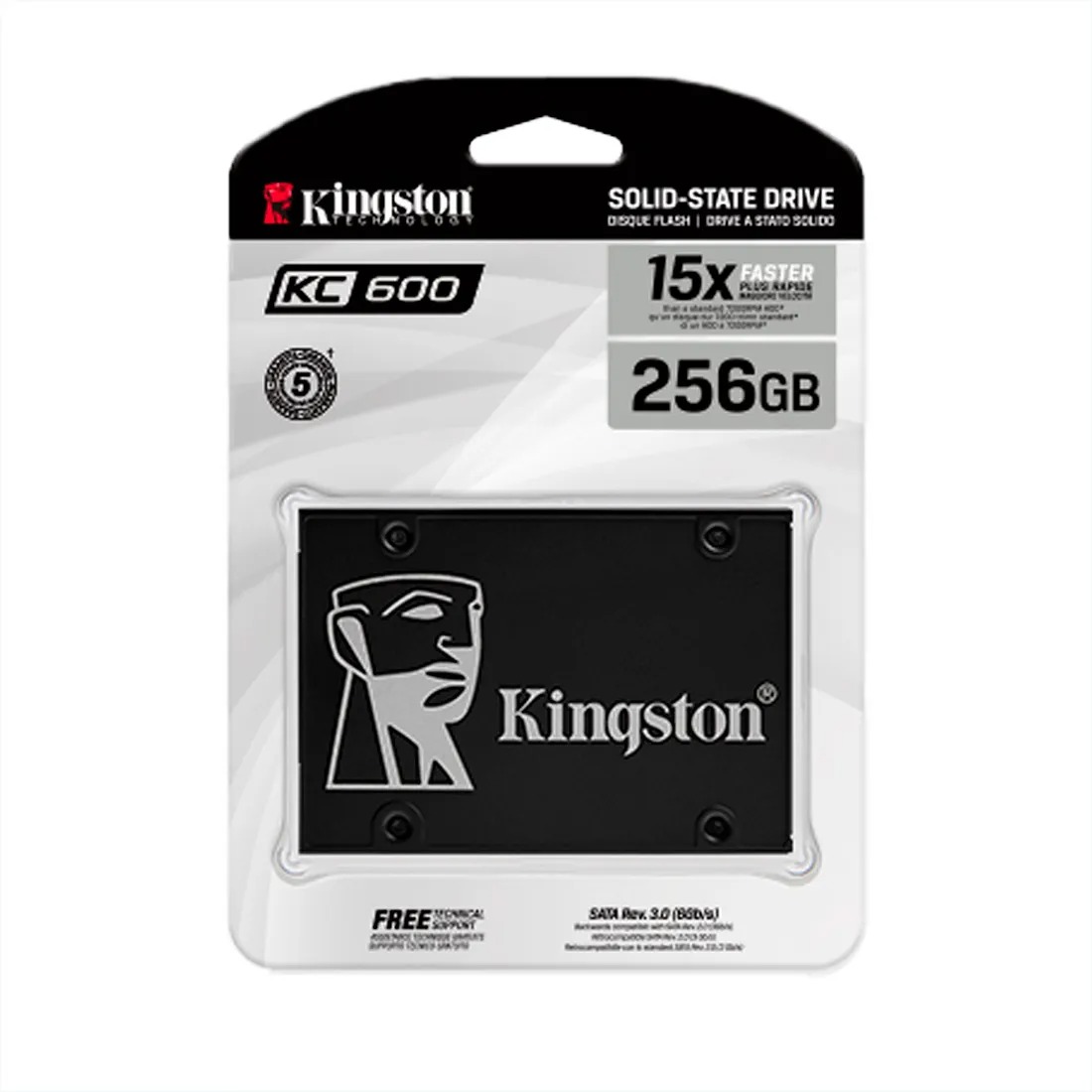 DISCO SOLIDO SSD KINGSTON SKC600/256G DE 256GB SATA III 2.5" 7mm BLISTER