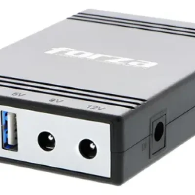 MINI UPS Y BANCO DE BATERIA FORZA DC-140USB USB, CONECTORES DC 14W