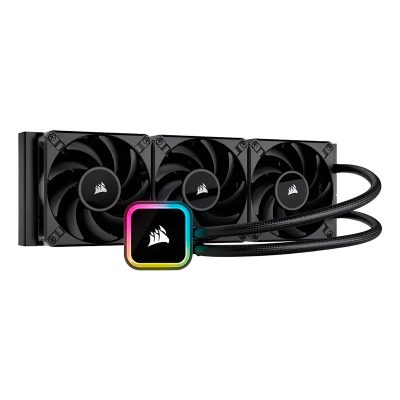 VENTILADOR COOLER TRIPLE CORSAIR iCUE H150I RGB PRO XT REFRIGERACIÓN LIQUIDA COMPATIBLE INTEL AMD 360mm