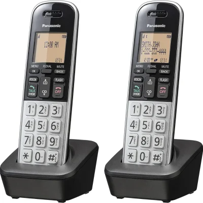 TELEFONO INALAMBRICO PANASONIC KX-TGB812S DECT 6.0 C-ID 1.9 GHz 2X1 SILVER