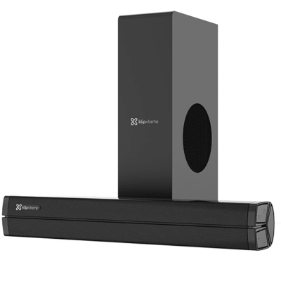 BARRA DE SONIDO KLIP XTREME KSB-050 THUNDER ZOUND BLUETOOTH DE 120W 2.1 PUERTO USB, COAX., AUX 3.5MM Y HDMI ARC + CONTROL REMOTO