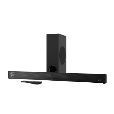 BARRA DE SONIDO KLIP XTREME KSB-301 BOOMBAR AIR BLUETOOTH DE 200W 2.1 PUERTO USB, PPTICA DIGITAL, AUX 3.5mm Y HDMI ARC + SUBWOOFER INALAMBRICO + CONTROL REMOTO