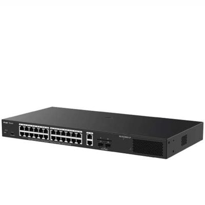 CLOUD SWITCH RUIJIE REYEE RG-ES228GS-LP ADMINISTRABLE L2 DE 24 PUERTOS GIGABIT PoE+ 250W + 2 PUERTOS GIGABIT O SFP RACKEABLE