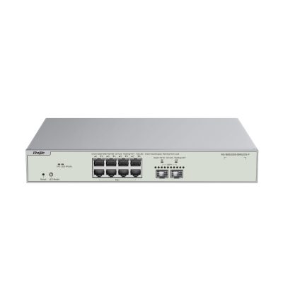 CLOUD SWITCH RUIJIE REYEE RG-NBS3300-8MG2XS-P ADMINISTRABLE L2 DE 8 PUERTOS 2.5GIGABIT POE+ 240W + 2 PUERTOS SFP+ RACKEABLE