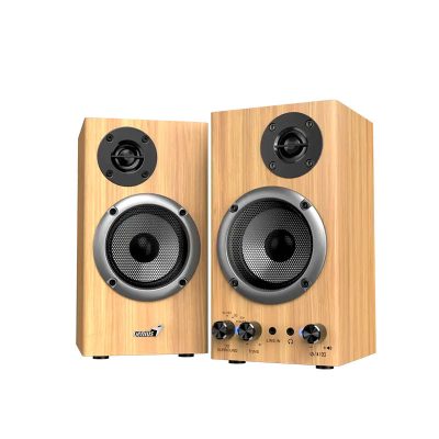 PARLANTE GENIUS SP-HF520BT BLUETOOTH 20W, AUDIO 3.5MM, CONTROL DE VOLUMEN, MADERA