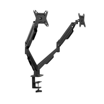 SOPORTE DE DOBLE MONITOR PARA ESCRITORIO KLIP XTREME KMM-410 13” – 32” INCL. +90º -45º GIRT. +-90º NEGRO