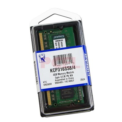 MEMORIA RAM KINGSTON KCP316SS8/4 DDR3 SO-DIMM 4GB PC3-12800 1600MHz