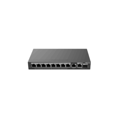 CLOUD SWITCH RUIJIE REYEE RG-ES210GS-P ADMINISTRABLE L2 DE 10 PUERTOS GIGABIT CON 8 PUERTOS PoE+ 120W + 1 PUERTO SFP METALICO
