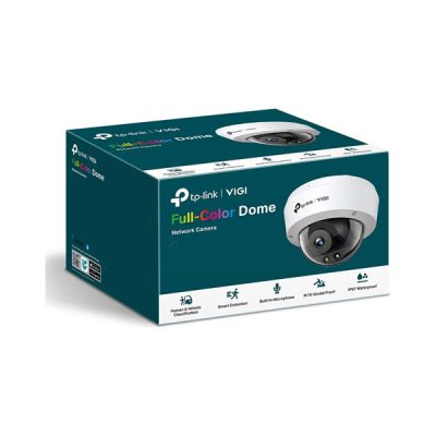 CAMARA IP DE VIGILANCIA DOMO TP-LINK VIGI C250 5MP H.265+, MICRO-SD, AUDIO, COLOR DIA Y NOCHE, IK10, IP67 EXTERIOR, PoE