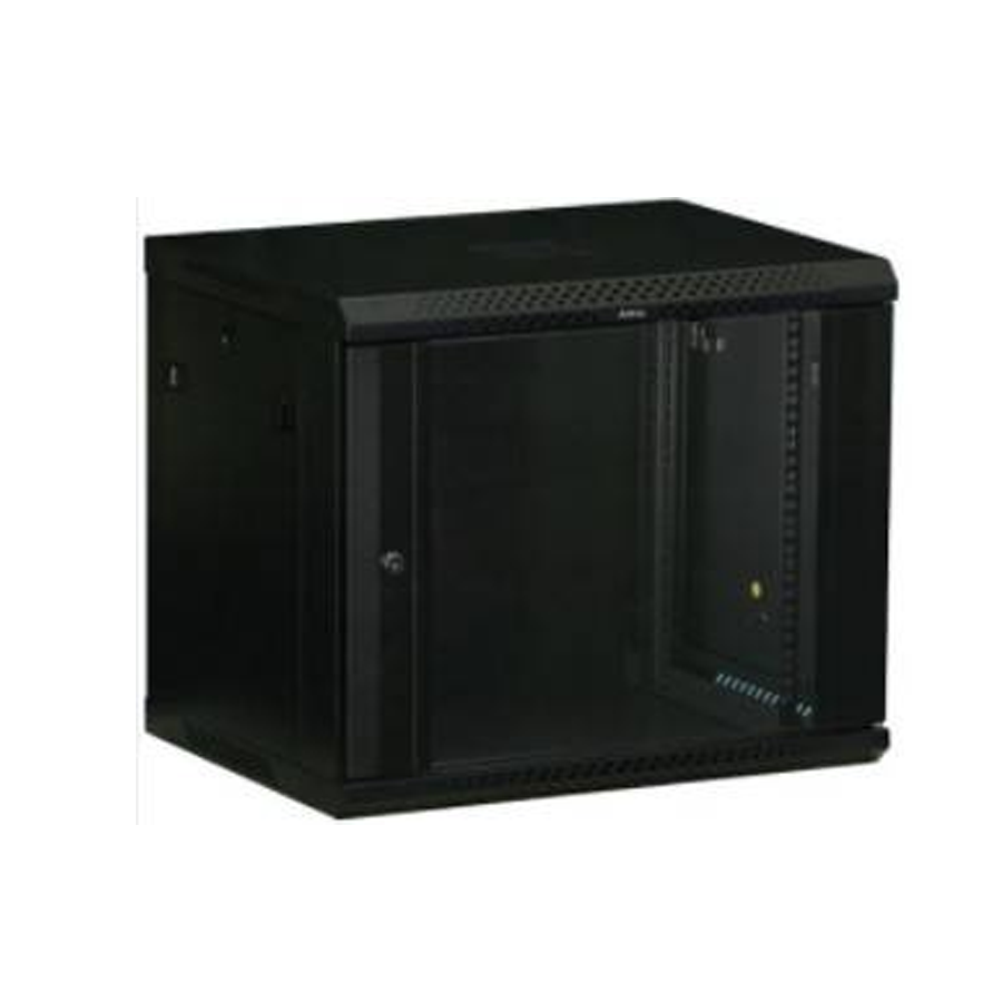 GABINETE RACK CERRADO GLC GLC-MURAL-9U500 COMPACTO DE PARED PUERTA DE VIDRIO 9UR (60x50x60cm)