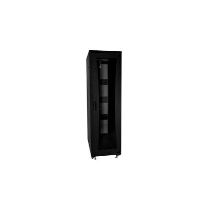 GABINETE RACK DE PISO CERRADO BEAUCOUP MERCURIO I-1229-N CON PUERTA MALLADA 24UR (60x100x120cm)