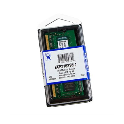 MEMORIA RAM KINGSTON KCP316SS8/4 DDR3 SO-DIMM 4GB PC3-12800 1600MHz