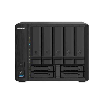 SERVIDOR NAS QNAP TS-932PX-4G-US 9xBAHIAS SATA HDD/SSD, RAID 0-10, QC 1.7GHz, 4GB RAM DDR4, PUERTOS USB 3.2, 2×2.5GbE, 2xSFP+ 10GbE
