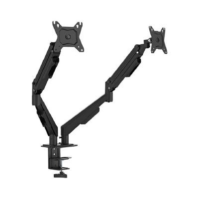 SOPORTE DE DOBLE MONITOR PARA ESCRITORIO KLIP XTREME KMM-410 13” – 32” INCL. +90º -45º GIRT. +-90º NEGRO