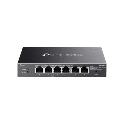 SWITCH TP-LINK OMADA ES206GP ADMINISTRABLE L2 DE 6 PUERTOS GIGABIT CON 4 PUERTOS PoE+ 65W
