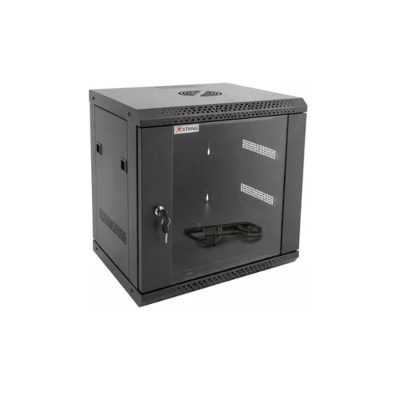GABINETE RACK CERRADO XTRING XT-WMG6612 ABATIBLE DE PARED PUERTA VIDRIO 12UR (54x45x63.5cm)